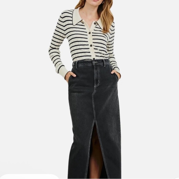 NWT Rails Manhattan Black Denim Skirt, Size 30 - Picture 1 of 10